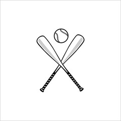 cool vector design for baseball team logo in black and white