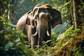 Generative AI : The Asian elephants also called Asiatic elephant,
