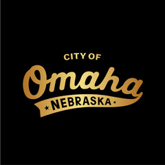 City of Omaha lettering design. Omaha, Nebraska typography design. Vector and illustration. - obrazy, fototapety, plakaty