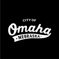 Fototapeta na wymiar City of Omaha lettering design. Omaha, Nebraska typography design. Vector and illustration.