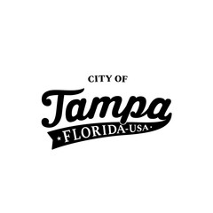 City of Tampa lettering design. Tampa, Florida typography design. Vector and illustration.
