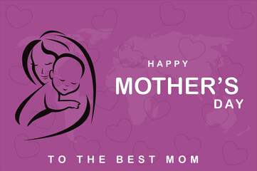 "Happy Mother's Day" a vector greeting design for the mother's day