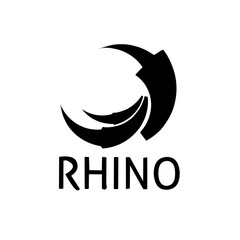 Rhino logo with vintage design