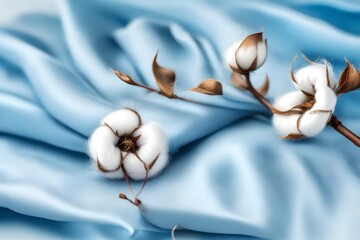 buds on blue background