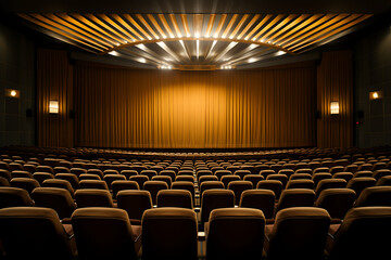 Fototapeta premium cinema auditorium with chairs