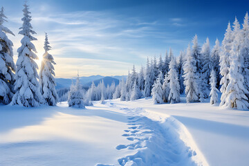 winter landscape in the forest