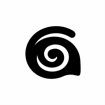 Abstract letter G logo design with snail concept.
