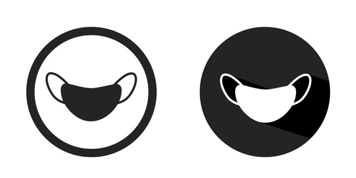 Mask logo. Mask icon vector design black color. Stock vector.