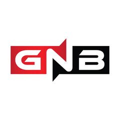 GNB Monogram Initial Letters Logo