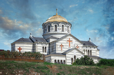 St. Vladimir's Cathedral in the ancient city of Chersonesus, Crimean peninsula