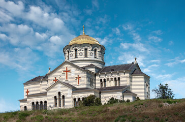Fototapeta na wymiar St. Vladimir's Cathedral in the ancient city of Chersonesus, Crimean peninsula