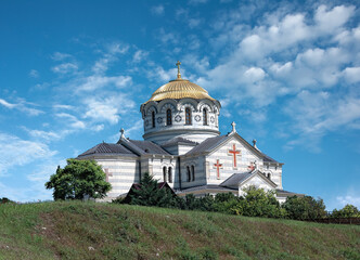 Fototapeta na wymiar St. Vladimir's Cathedral in the ancient city of Chersonesus, Crimean peninsula