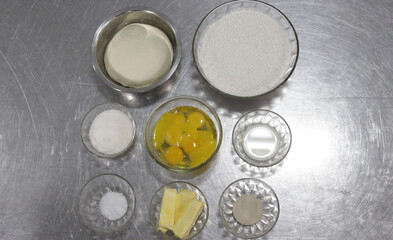 ingredients for making cake batter