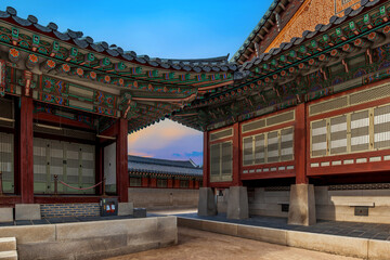 The palace complex or smaller palaces and halls inside Gyeongbokgung Palace