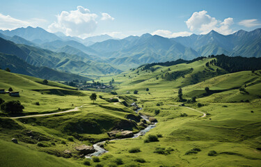 Fototapeta premium landscape in the mountains