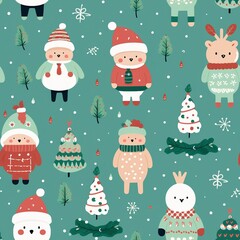 Christmas seamless pattern Frosty Kid's Clothing Wonderland
