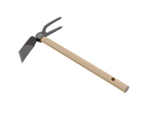 Vector of Hoe and Pitchfork Gardening Tool Equipment isolated on white background. Vector illustration isolated.