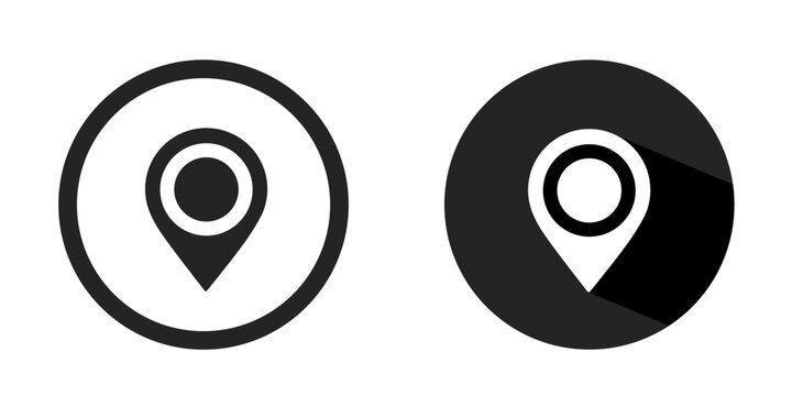Location logo. Location icon vector design black color. Stock vector.