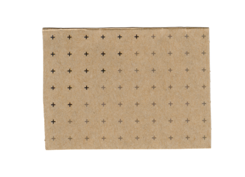 ripped and worn piece of cardboard on isolated png transparent background