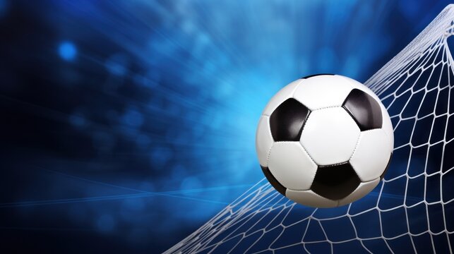 Soccer Ball on Football Net