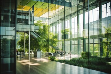 Green Environment Inside Contemporary Office - Eco-Friendly Design