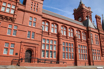 Fototapeta premium The Bute Docks company building in Cardiff, Wales