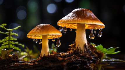 mushrooms in the forest
