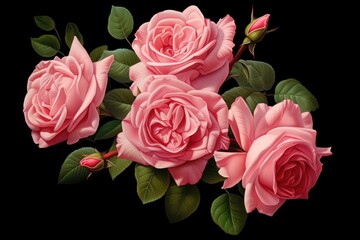 A Bunch Of Pink Roses