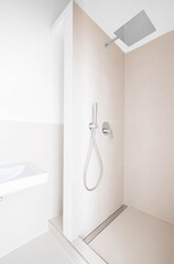 shower cabin in modern bathroom