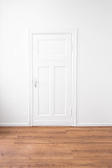 room door in empty apartment or flat