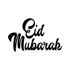 Eid Mubarak Typography Vector Design