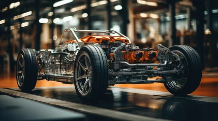 Fotobehang The role of a strong chassis in ensuring car longevity © Malika