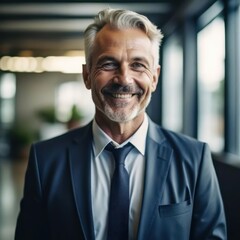 Naklejka premium Portrait of a businessman in the office