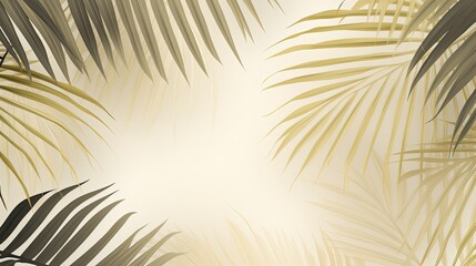 Fototapeta na wymiar Natural background with palm leaves shadow