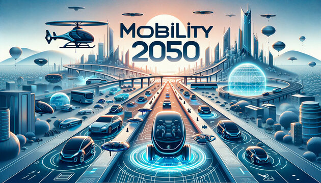 Mobility 2050: Futuristic Vision of Air and Road Transport in 2050