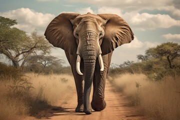 Fototapeta na wymiar A large male elephant