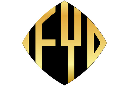 FYD, FY, YD, logo. Abstract initial monogram letter alphabet logo design