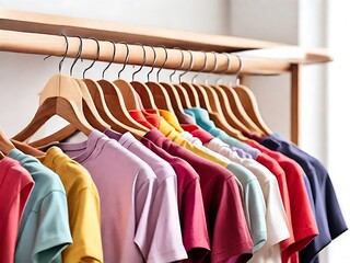 clothes hanging on hangers Generative Ai