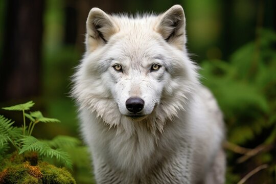 region wolf canis lupus cute white wolf © franck