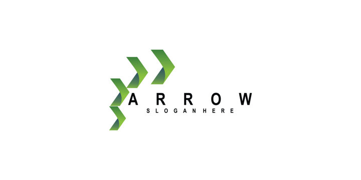Simple arrow logo design with unique concept| premium vector