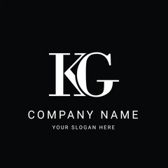KG Letter Initial Logo Design Template Vector Illustration