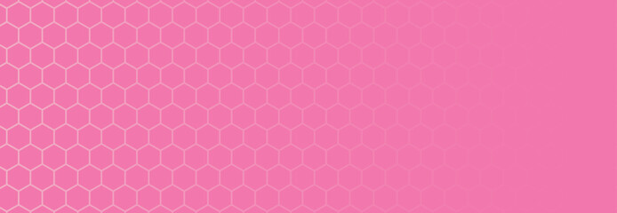 Pink hexagonal honeycomb mesh pattern with text space