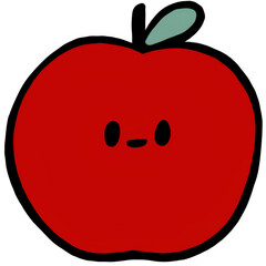 심플한 빨간 사과 아이콘