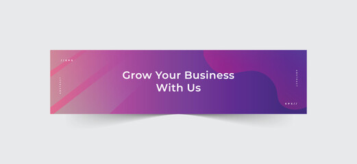 Grow your business modern linkedin banner, web banner