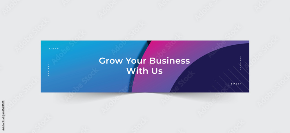 Canvas Prints grow your business linkedin banner abstract background