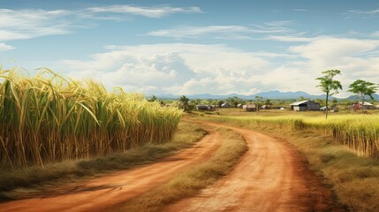Sugar cane plantation - obrazy, fototapety, plakaty