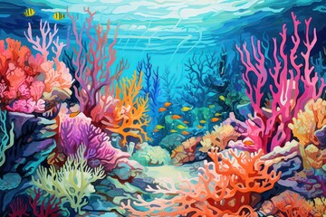 Obraz na płótnie Canvas tropical coral reef