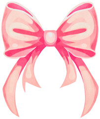 bow ribbon watercolor clipart illustration