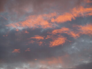 夕暮れの空　夕焼け