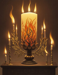 On Candle Day, a beautifully crafted image captures the essence of flickering flames 